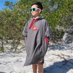 Red Paddle Original Quick Dry Change Robe Kinder Handtuchponcho Umziehponcho Grey
